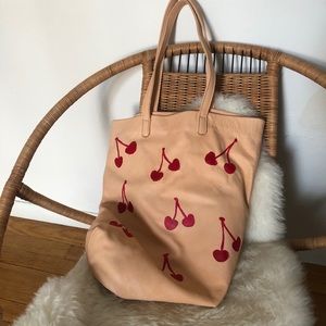 Baggu tote with painted cherries